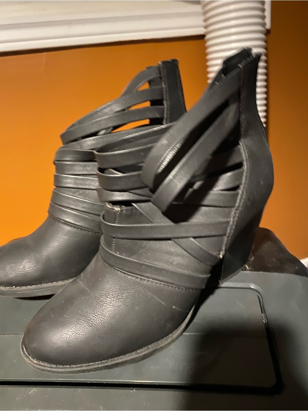 Ardene Black Strappy Ankle Booties